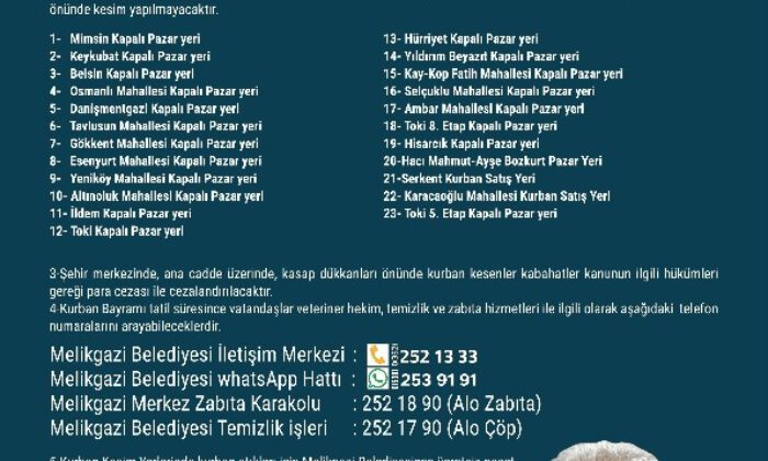 Melikgazi Belediyesi Bayram Tatili Tedbirlerini Aldı