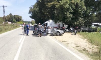 Motosiklet Otomobile Çarptı: 1 Ölü