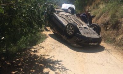 Şarampolden Yuvarlanan Otomobil Canlı Yayın Yapan Gençlerin Üzerine Düşüyordu