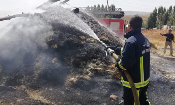 Özalp İlçesinde Bin Bağ Ot Ve 8 Ton Saman Yandı