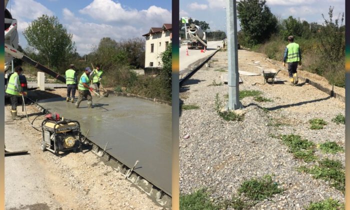 Düzcede Kaldırım Yenileme Çalışmaları