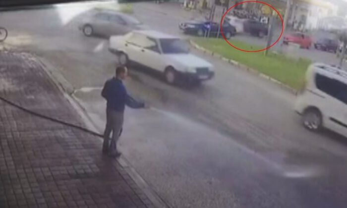 Otomobillerin Çarpışması Kamerada