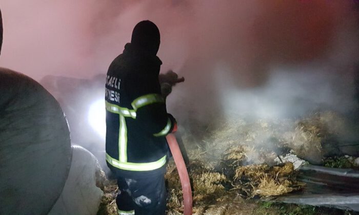 Yüzlerce Saman Balyası Alevlere Teslim Oldu