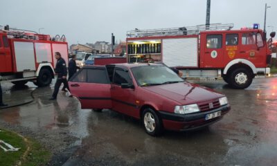 Otomobil Alev Aldı, Sürücünün Yüzü Yandı