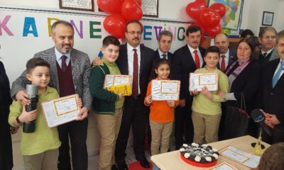 Vali Canbolat ve Başkan Aktaş karne sevincine ortak oldu
