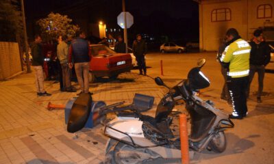 Otomobil İle Motosiklet Çarpıştı: 1 Yaralı