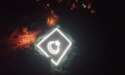 Gemlik’te Dev Türk Bayrağı Yeniden Işıl Işıl