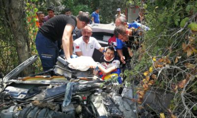 TIR’la Çarpışan Otomobilde Can Pazarı