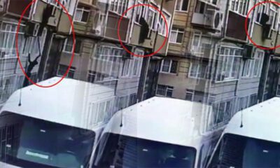 Örümcek adamı aratmayan hırsız önce kameraya sonra polise yakalandı