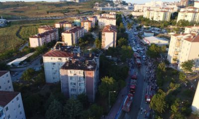 Bursa’da Yanan 3 Apartman Havadan Görüntülendi