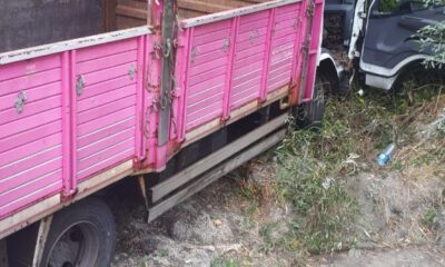 Kamyonet Şarampole Uçtu: 1 Yaralı