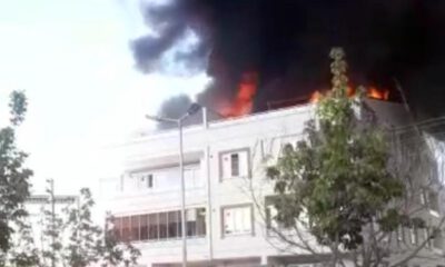 Dört Katlı Bina Alev Alev Yandı