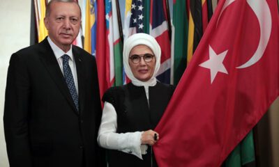 Cumhurbaşkanı Erdoğan ve eşi Emine Erdoğan’dan BM’de hatıra fotoğrafı