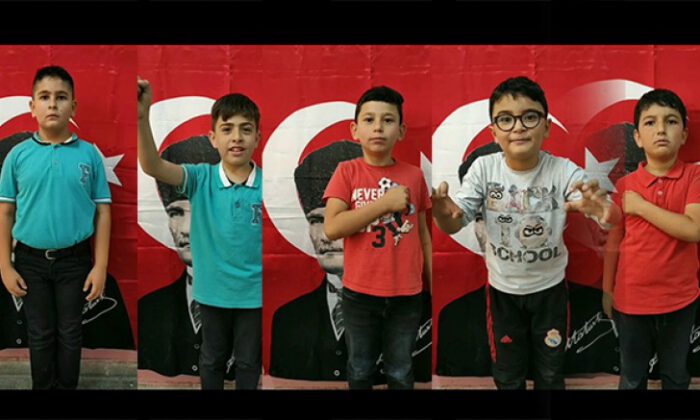 Öğrencilerden Mehmetçiğe ‘Komando Andlı’ destek