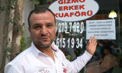 Barış Pınarı Harekatına Destek İçin Şehit Ve Gazi Yakınlarını Ücretsiz Tıraş Ediyor