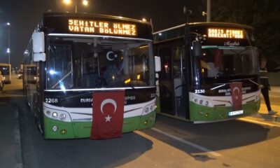 Özel Halk Otobüsleri Barış Pınarı İçin Kornaya Bastı