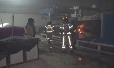 Tekstil Fabrikasında Korkutan Yangın