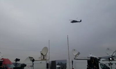 Sınırda helikopter ve ambulans hareketliliği