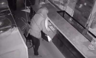 İş yerinden televizyon çalan hırsız güvenlik kamerasına yakalandı