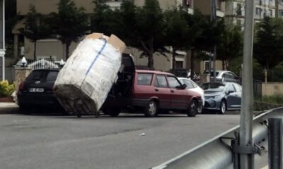 Yokuşu çıkamayan kağıt toplayıcısına böyle yardım etti