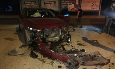 Bursa’da şüpheli aracı kovalayan polis otosu kaza yaptı