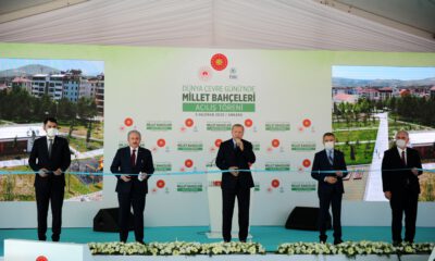 Cumhurbaşkanı Erdoğan, millet bahçelerinin açılışını yaptı