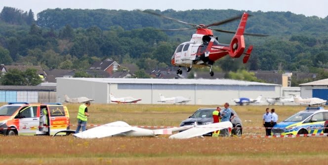 Almanya’da genç pilot planörle yere çakıldı