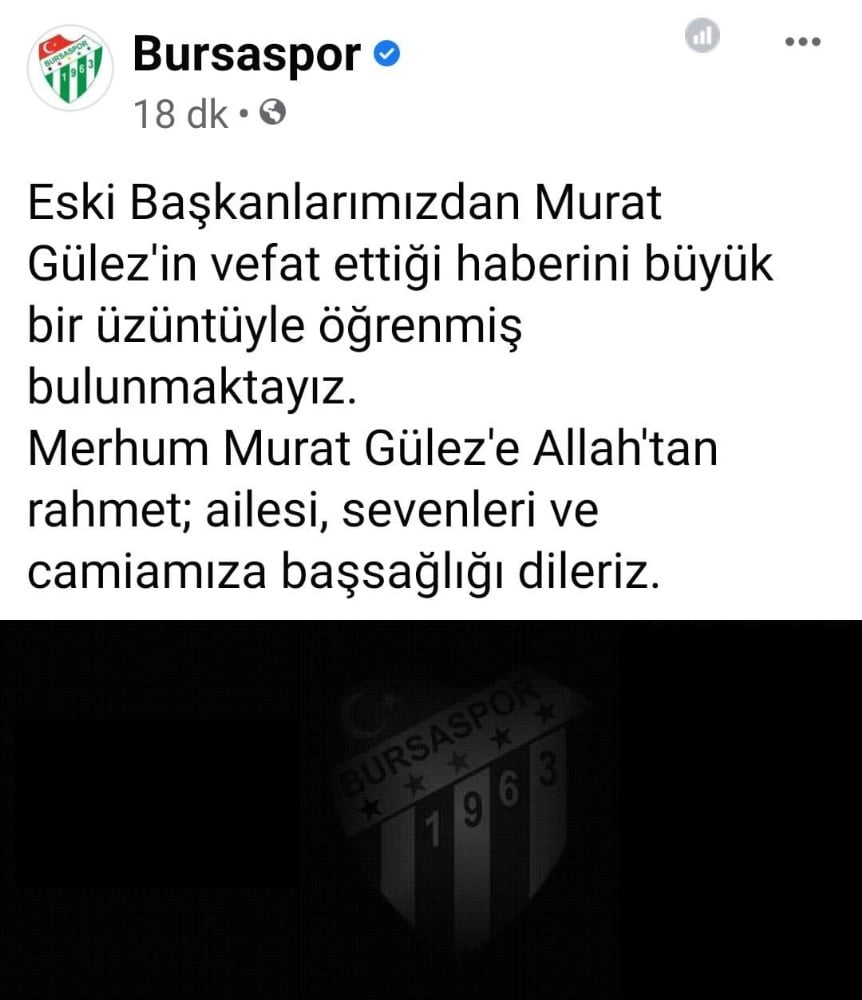 Bursaspor’un eski Başkanı Murat Gülez vefat etti