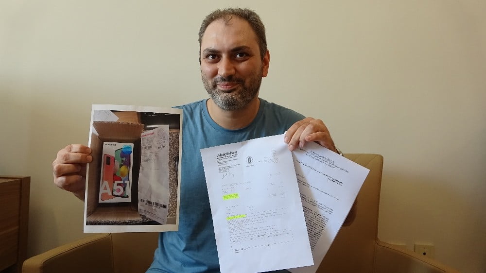 İnternetten aldığı ürünü görünce şaşkına döndü