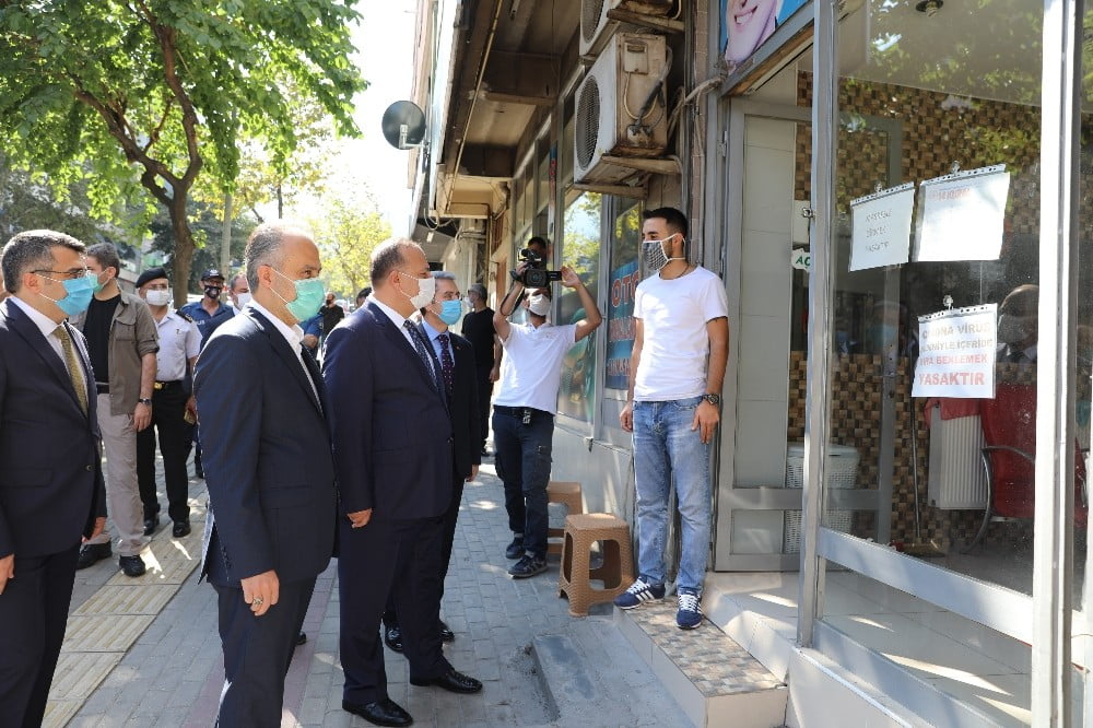 Bursa protokolünden maske, mesafe ve hijyen denetimi