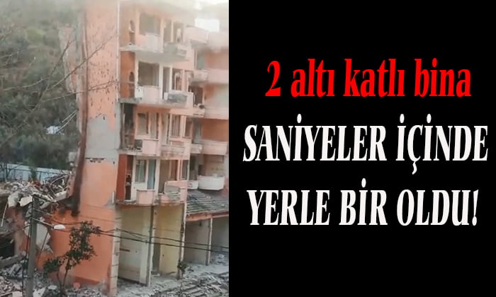 10 saniye içinde yerle bir oldu!
