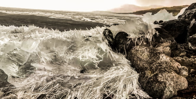 Çıldır gölü ‘kristal göl’e dönüştü