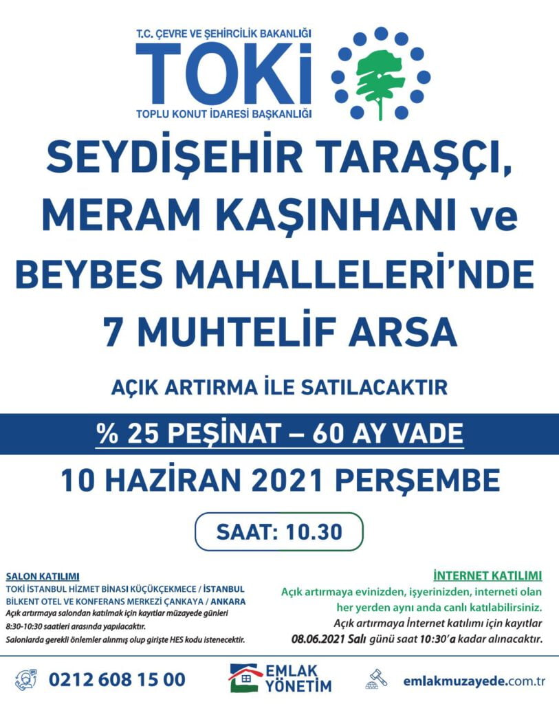 TOKİ’den satılık arsa