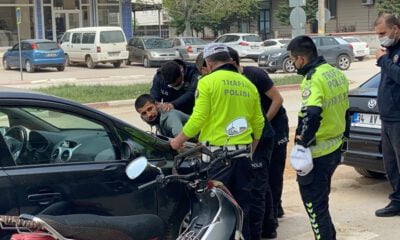 Polisin üzerine sürünce etkisiz hale getirildi
