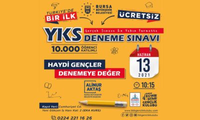 10 bin öğrencinin katılımıyla YKS provası Bursa’da!