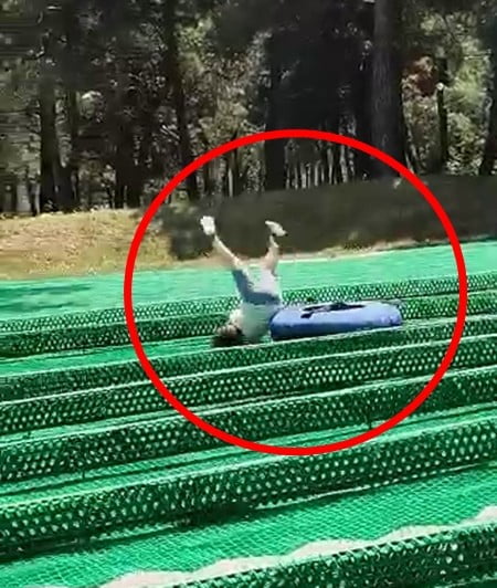 Küçük çocuk macera parkında ölümden böyle döndü