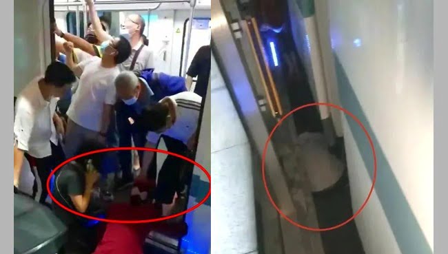 2 aylık bebek metrodan düştü, korku dolu anlar kameraya böyle yansıdı!