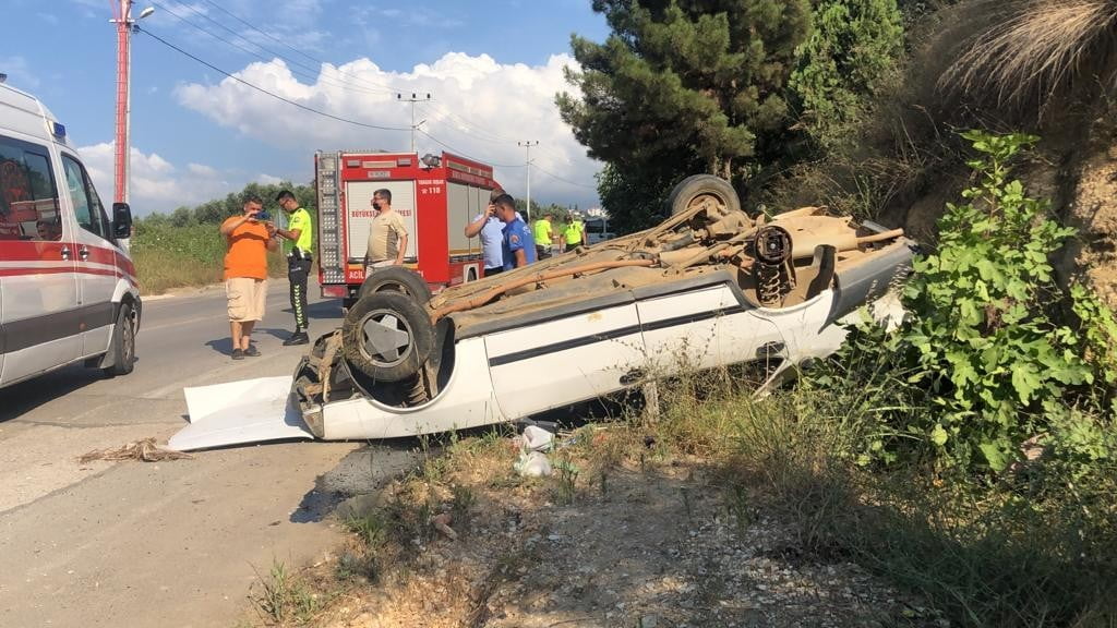 Bursa’da araç takla attı: 2 yaralı