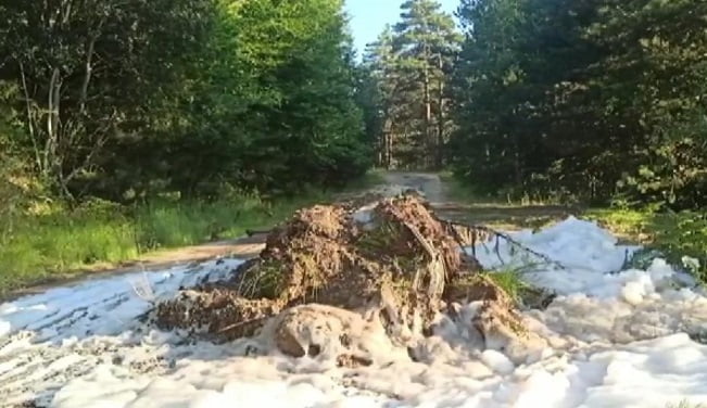 Bursa’da yangın söndürmede ilginç yöntem