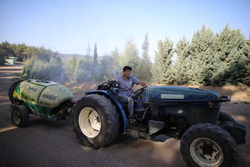 Bursa’da köylü timlerin yangın nöbeti