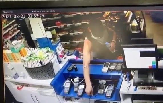 Benzin istasyonunda hırsızlık