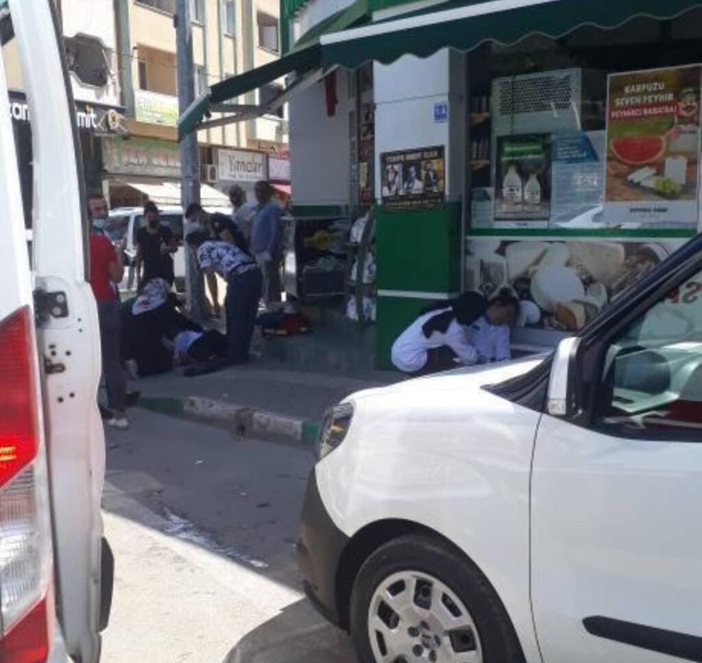 Şarküteri dükkanında korku dolu anlar