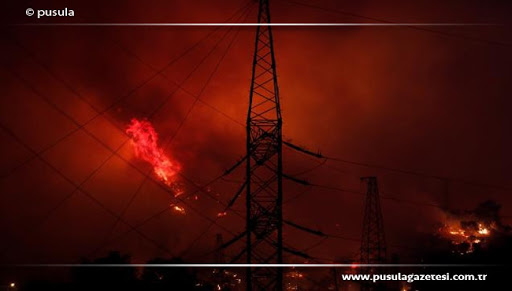 Alevler termik santrale sıçradı