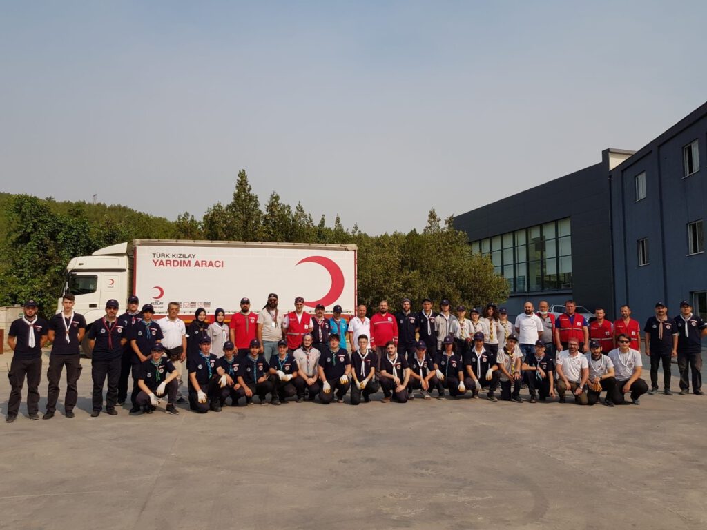 Yangın bölgelerine gönülden destek