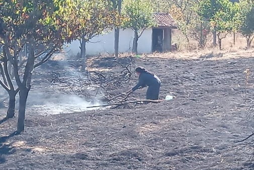 Dağ ilçesinde korkutan yangın