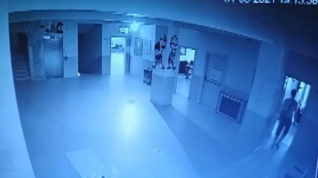 Okul fareleri kameraya yakalandı