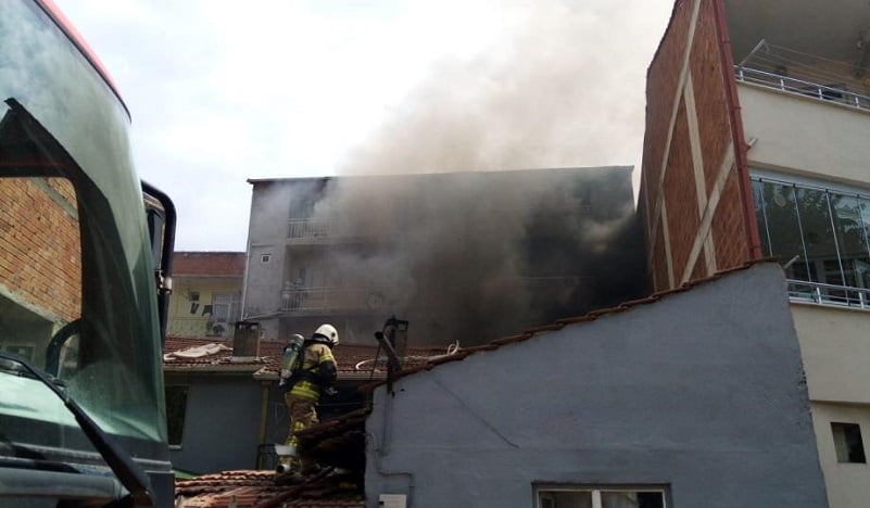 Salça yaparken yangın çıktı!