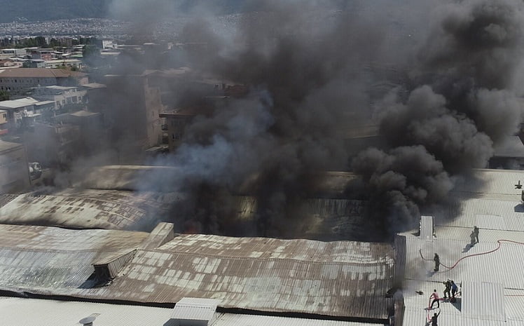 Bursa’da tekstil fabrikasında yangın