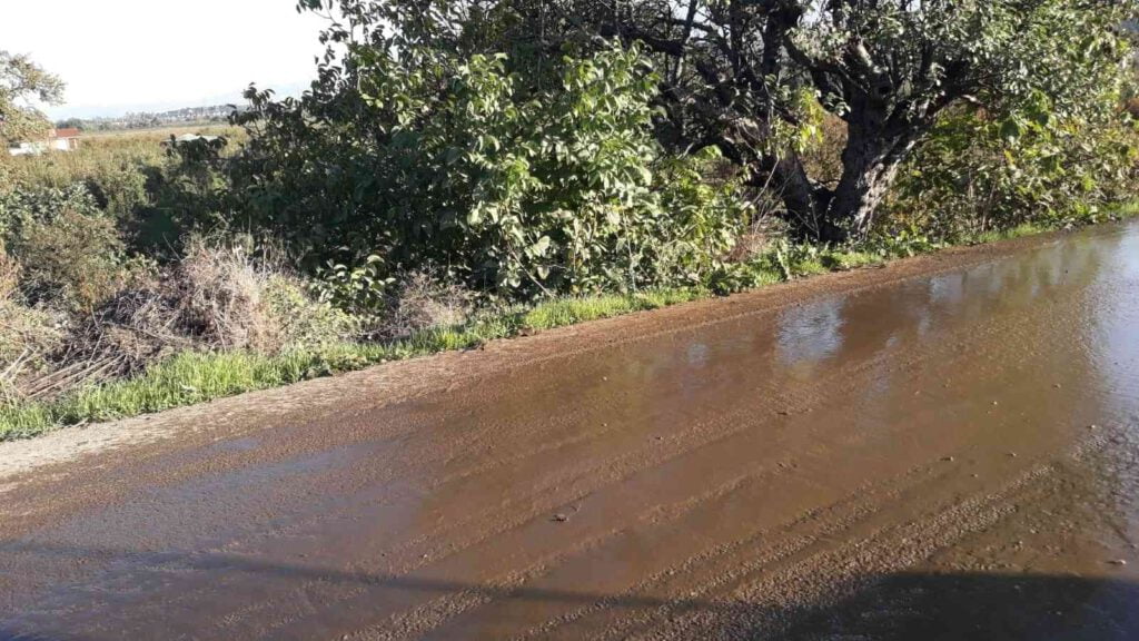 Ana yoldan dere gibi gübre akıyor