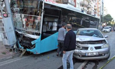 Halk otobüsü caddeyi savaş alanına çevirdi